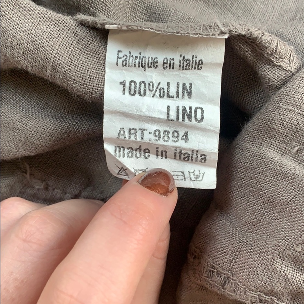 100% Linen Drawstring Pants - Picture 5 of 6